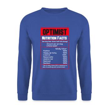 Optimist design - Unisex Sweatshirt - royal blue - Front - Alina (178cm) & Michal (187cm)