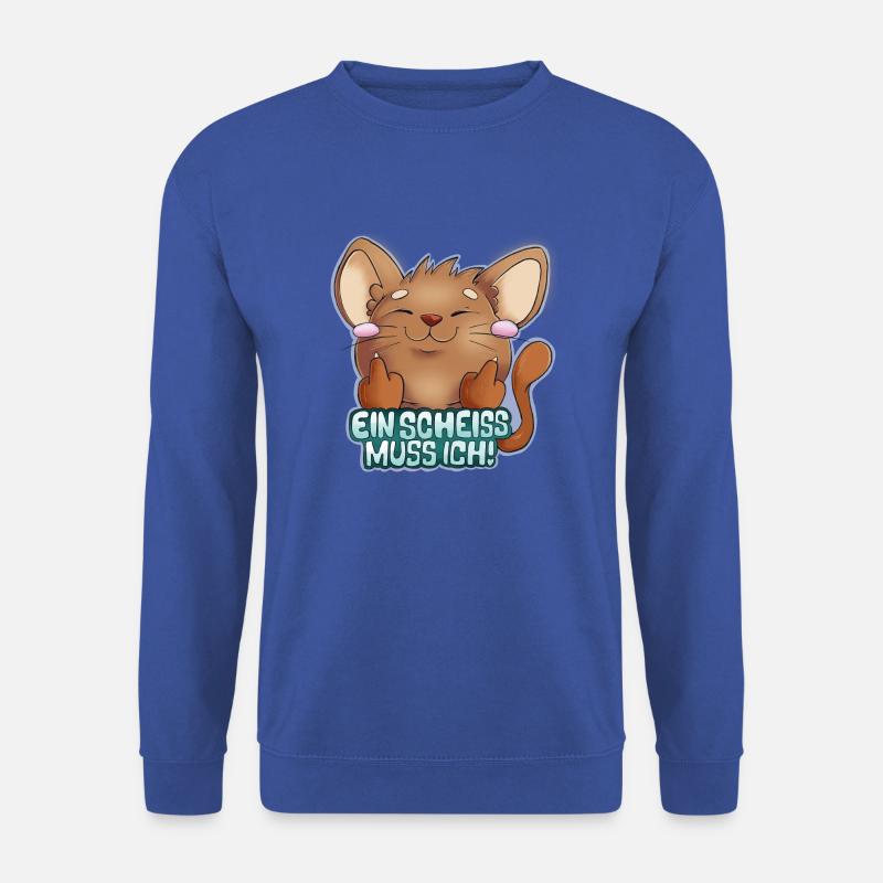 Katze - Ein Schei* muss ich! - Unisex Pullover - Royalblau
