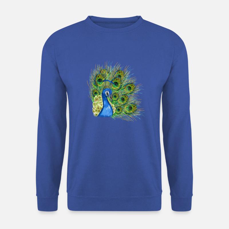 Peacock portrait - Unisex Sweatshirt - royal blue