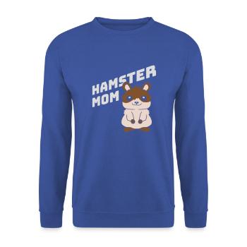 Design Logo Hamster Maman - Sweat-shirt Unisexe - bleu royal - Devant - Alina (178cm) & Michal (187cm)