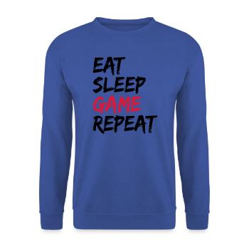Manger dormir dormir répéter cadeau - Sweat-shirt Unisexe - bleu royal - Devant - Alina (178cm) & Michal (187cm)