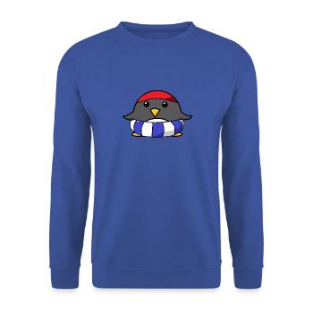 Penguin Swimming Tire Swimming Cap Swimming Sport - Unisex Sweatshirt - royal blue - Front - Alina (178cm) & Michal (187cm)