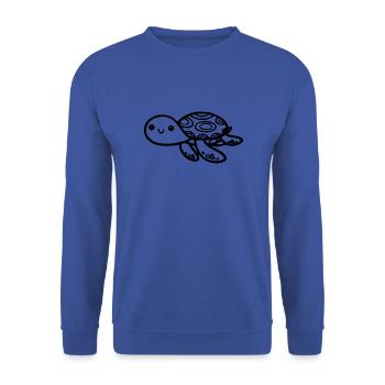 Idée cadeau tortue - Sweat-shirt Unisexe - bleu royal - Devant - Alina (178cm) & Michal (187cm)
