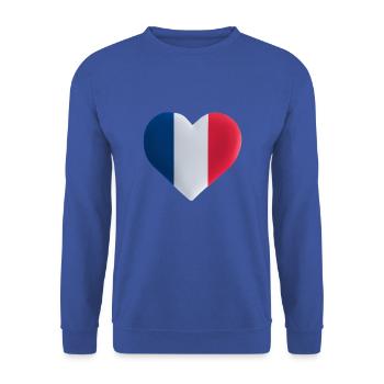Idée cadeau France Français drapeau - Sweat-shirt Unisexe - bleu royal - Devant - Alina (178cm) & Michal (187cm)
