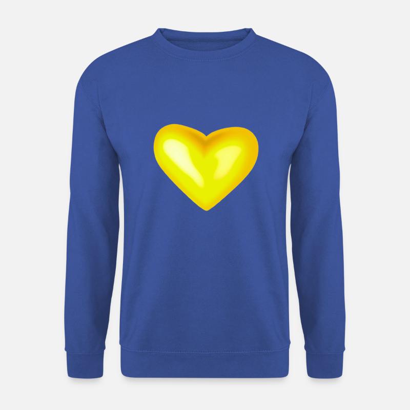 Heart yellow gift idea - Unisex Sweatshirt - royal blue