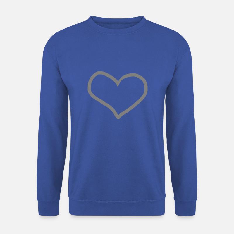 Herz Grau Geschenkidee - Unisex Pullover - Royalblau