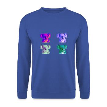 Koala Colorful Gift Idea Koalas Pop Art Pop Art - Unisex Sweatshirt - royal blue - Front - Alina (178cm) & Michal (187cm)