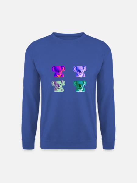 Koala bunt Geschenkidee Koalas Pop Art Pop-Art - Unisex Pullover - Royalblau