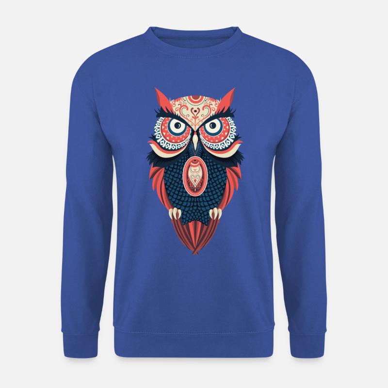 Hippie Eule - Unisex Pullover - Royalblau