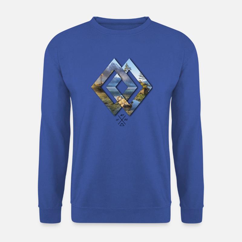 Raute Berchtesgaden Hintersee Inseln - Unisex Pullover - Royalblau