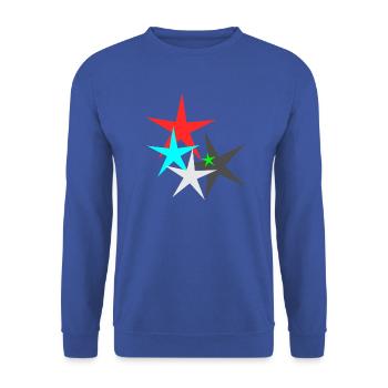 Star Star - Unisex Sweatshirt - royal blue - Front - Alina (178cm) & Michal (187cm)
