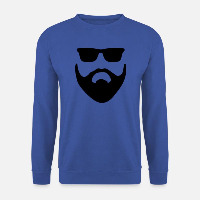 Bärtiger Mann mit Sonnenbrille - Unisex Pullover - Royalblau