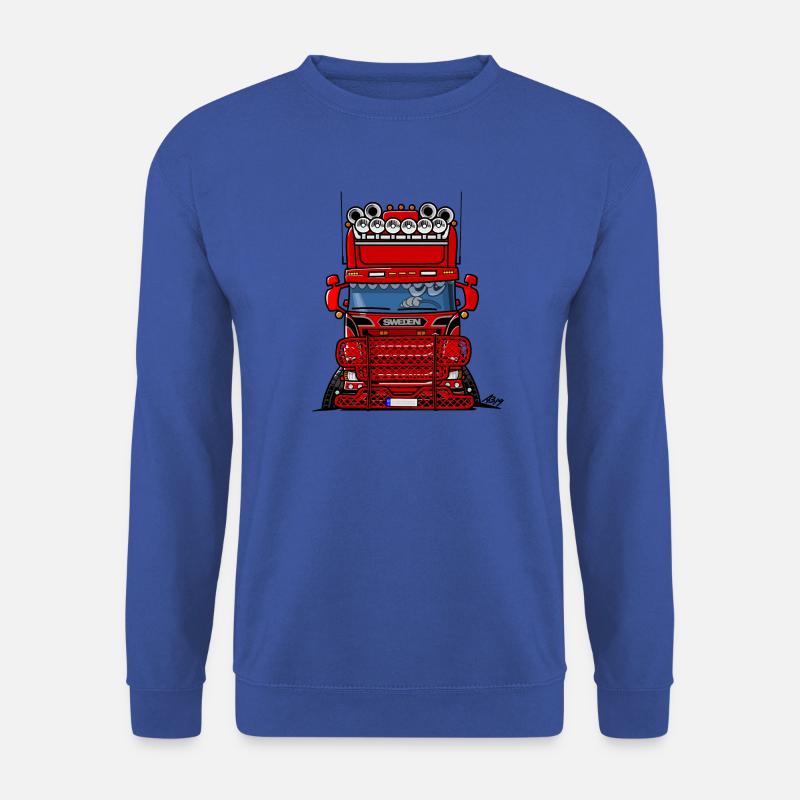 0777 ROTER LKW SCHWEDEN - Unisex Pullover - Royalblau