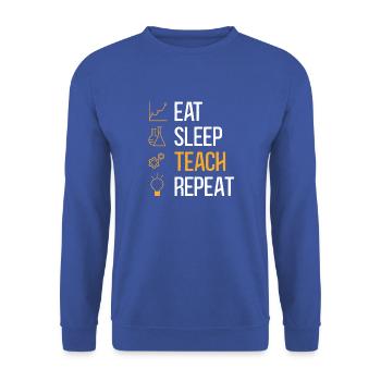 Englisch Lehrer Teacher Englischlehrerin Pädagoge - Unisex Pullover - Royalblau - Vorne - Alina (178cm) & Michal (187cm)