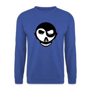 ying yang dead head skull dead logo - Unisex Sweatshirt - royal blue - Front - Alina (178cm) & Michal (187cm)