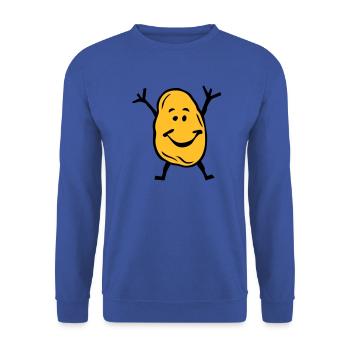 patate sourire 0 - Sweat-shirt Unisexe - bleu royal - Devant - Alina (178cm) & Michal (187cm)