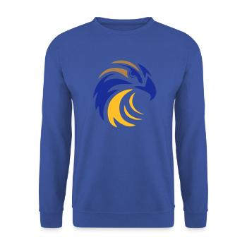 Eagle head Eagle - Unisex Sweatshirt - royal blue - Front - Alina (178cm) & Michal (187cm)