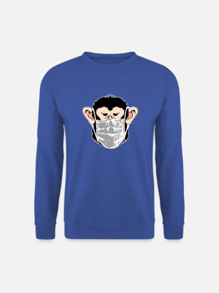 Affe mit Maske / Affenpocken / Tier / Gesundheit - Unisex Pullover - Royalblau