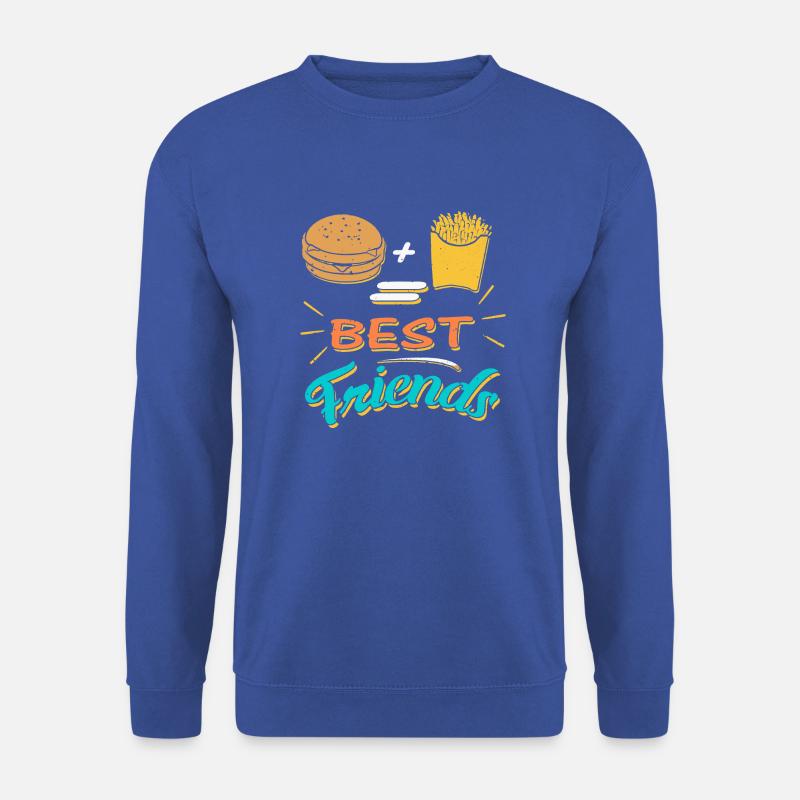 Burger + Pommes = Beste Freunde - Unisex Pullover - Royalblau