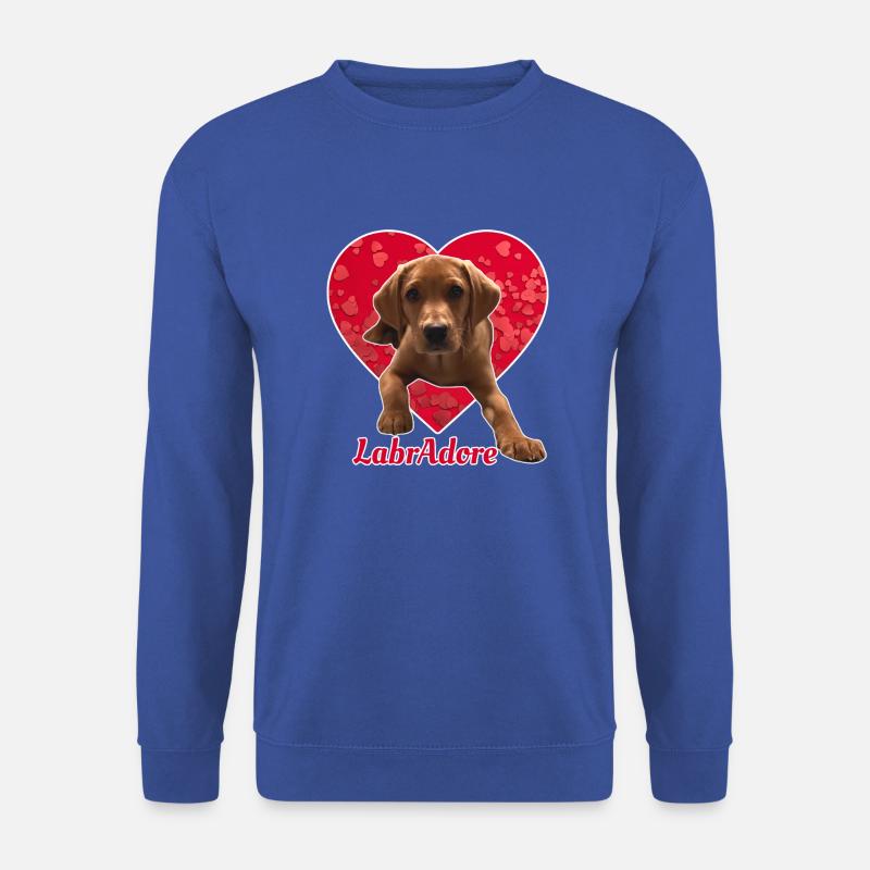 Dexter der Fuchs roter Labrador - Herz LabrAdore - Unisex Pullover - Royalblau