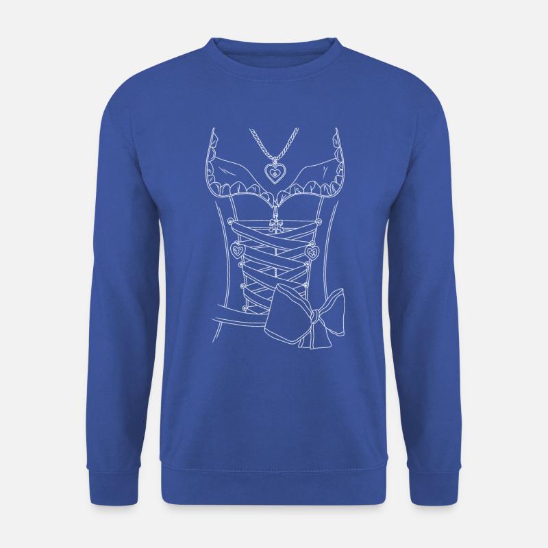 Dirndl - weiß - Unisex Pullover - Royalblau