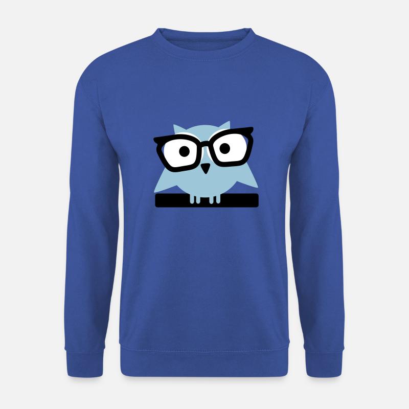 Eule mit Brille - Unisex Pullover - Royalblau
