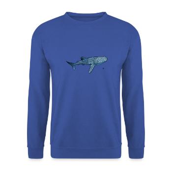Requin baleine - Sweat-shirt Unisexe - bleu royal - Devant - Alina (178cm) & Michal (187cm)
