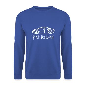 Pehkaweh / Auto / Kinder / Schule / Lustig - Unisex Pullover - Royalblau - Vorne - Alina (178cm) & Michal (187cm)