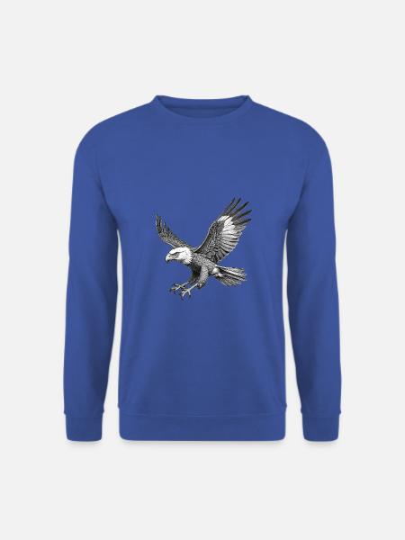 Flying Eagle, Graphic - Unisex Sweatshirt - royal blue