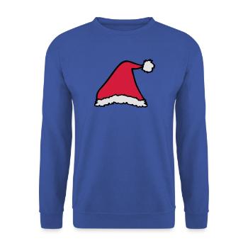 Weihnachtsmütze - Unisex Pullover - Royalblau - Vorne - Alina (178cm) & Michal (187cm)