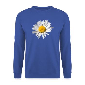 Gänseblümchen Blütenpracht - Unisex Pullover - Royalblau - Vorne - Alina (178cm) & Michal (187cm)