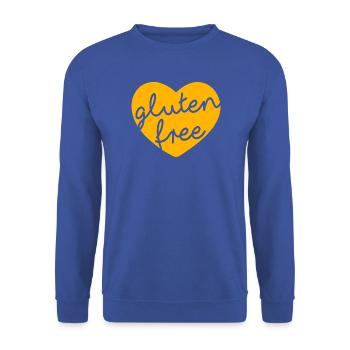 Gluten free - Unisex Pullover - Royalblau - Vorne - Alina (178cm) & Michal (187cm)