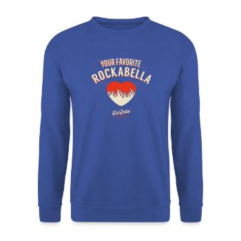 Your Favorite Rockabella - Unisex Pullover - Royalblau - Vorne - Alina (178cm) & Michal (187cm)