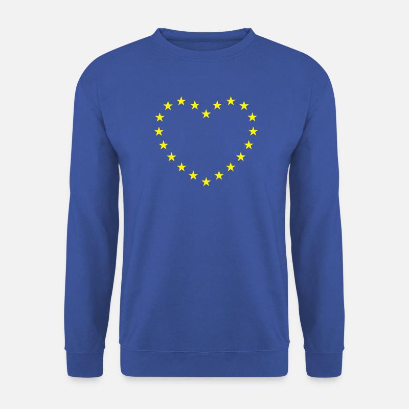 EU Sterne Herz - Unisex Pullover - Royalblau
