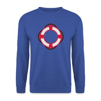 Rettungsring - Unisex Pullover - Royalblau - Vorne - Alina (178cm) & Michal (187cm)