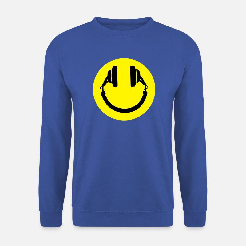 Kopfhörer smiley - Unisex Pullover - Royalblau