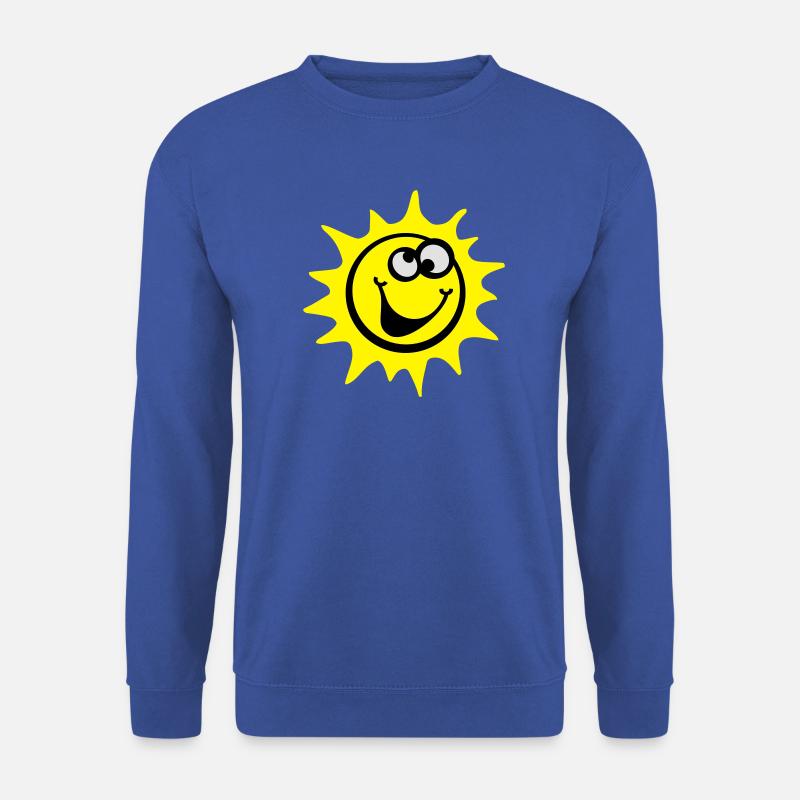 sonne 3c smiley / comic style - Unisex Pullover - Royalblau
