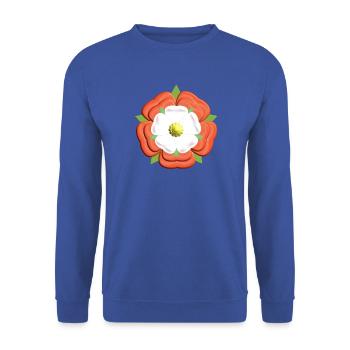 Tudor Rose - Unisex Pullover - Royalblau - Vorne - Alina (178cm) & Michal (187cm)
