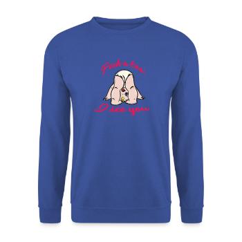 Baby - Unisex Pullover - Royalblau - Vorne - Alina (178cm) & Michal (187cm)