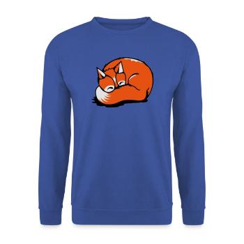 Schlafender Fuchs - Unisex Pullover - Royalblau - Vorne - Alina (178cm) & Michal (187cm)