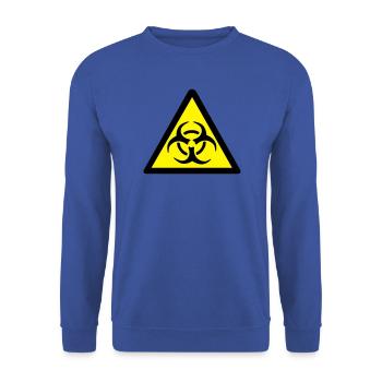 Warning Biohazard - Unisex Sweatshirt - royal blue - Front - Alina (178cm) & Michal (187cm)