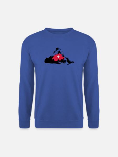 Schweiz / Matterhorn - Unisex Pullover - Royalblau