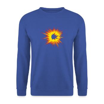 Explosion Stern Flamme - Unisex Pullover - Royalblau - Vorne - Alina (178cm) & Michal (187cm)