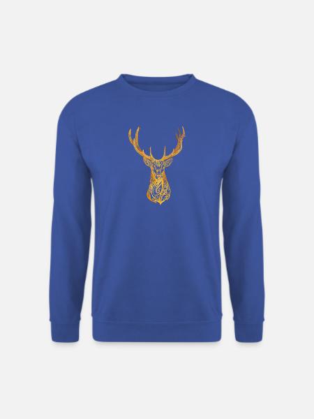 Hirschkopf - Unisex Pullover - Royalblau