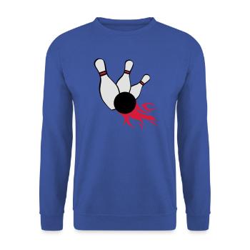 kegeln bowling - Unisex Pullover - Royalblau - Vorne - Alina (178cm) & Michal (187cm)