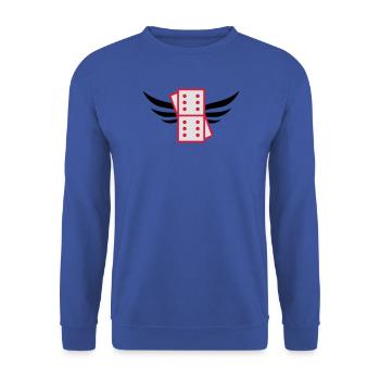 Domino / Dominoes / Spiel / Spieler - Unisex Pullover - Royalblau - Vorne - Alina (178cm) & Michal (187cm)