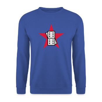 Domino / Dominoes / Spiel / Spieler - Unisex Pullover - Royalblau - Vorne - Alina (178cm) & Michal (187cm)