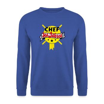 chef des jahres auszeichnung - Unisex Pullover - Royalblau - Vorne - Alina (178cm) & Michal (187cm)