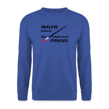maler handwerker - Unisex Pullover - Royalblau - Vorne - Alina (178cm) & Michal (187cm)