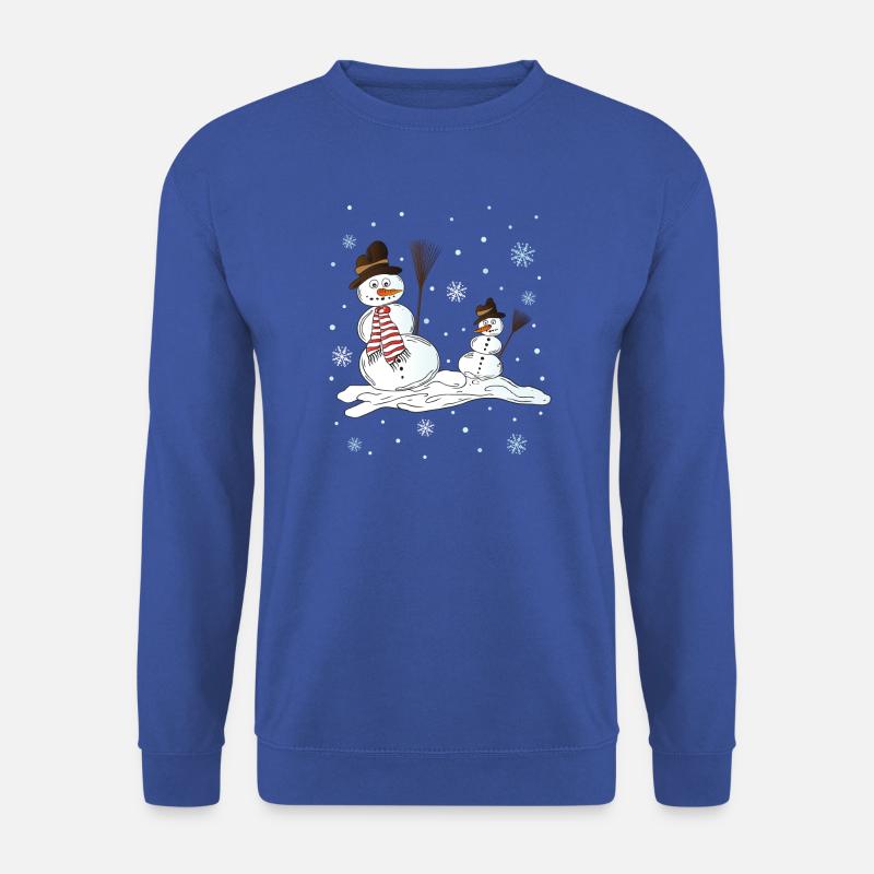 Schneemann Winter Schneeflocken - Unisex Pullover - Royalblau